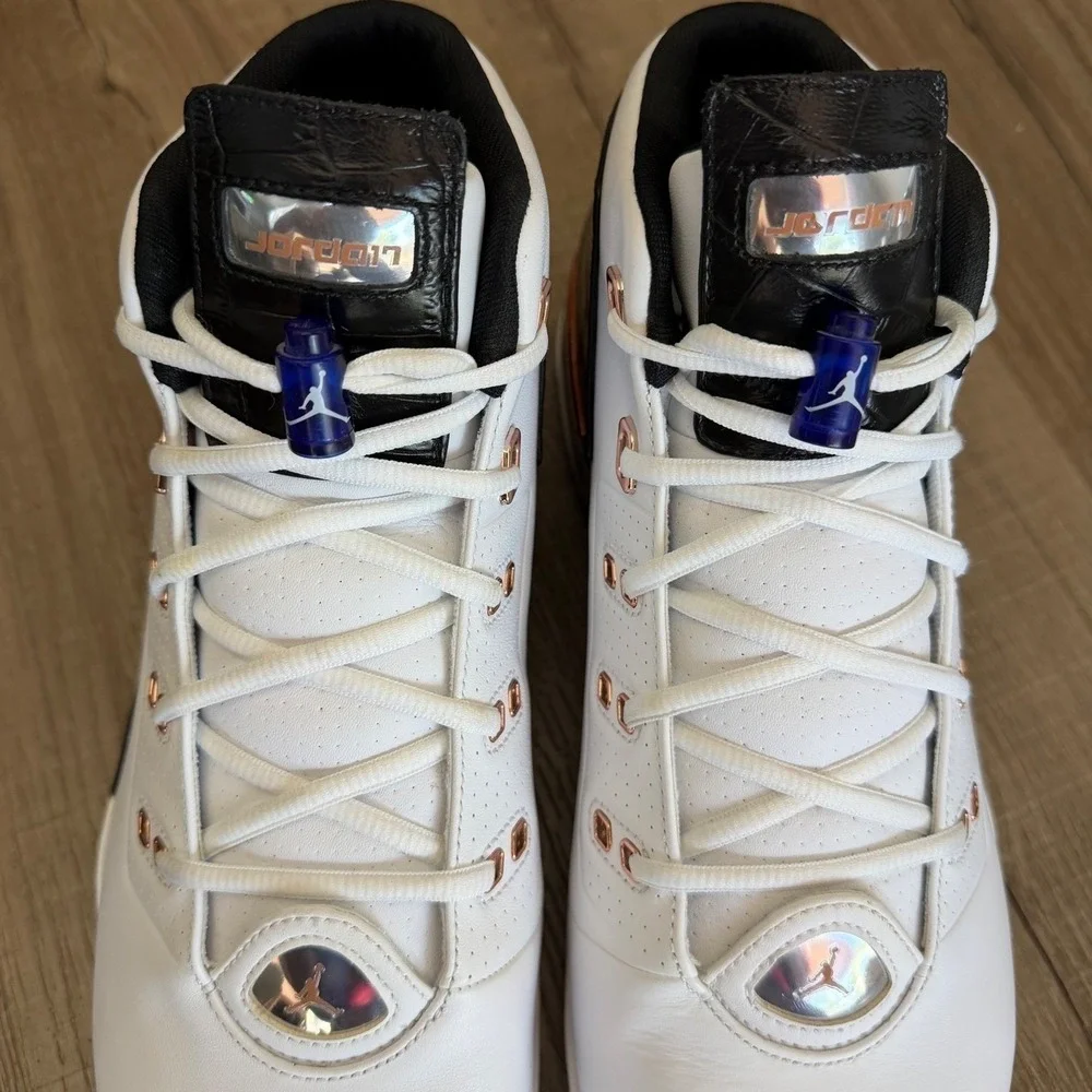 Air Jordan 17+ Retro Copper White Black Men Basketball Shoes 832816-122 Size 13